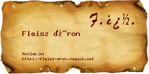 Fleisz Áron névjegykártya