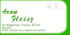 aron fleisz business card